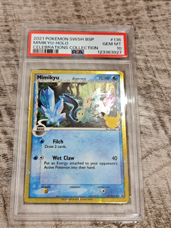 PSA 10 MIMIKYU SWSH136 Delta Species Celebrations Promo Black Star Pokemon 25th - Image 4