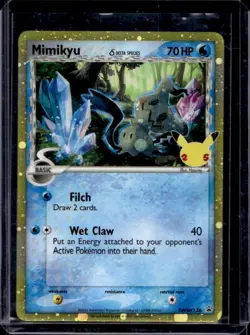 Pokemon TCG Mimikyu SWSH136 Delta Species 25th Celebrations Black Star Promo - Image 1