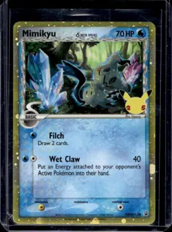 Pokemon TCG Mimikyu SWSH136 Delta Species 25th Celebrations Black Star Promo - Image 1