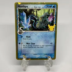 Pokemon TCG Celebrations Mimikyu Delta Species SWSH136 Black Star Promo NM - Image 1