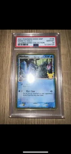 PSA 10 Mimikyu 136 SWSH136 Delta Species Celebrations Promo Black Star Pokemon - Image 2
