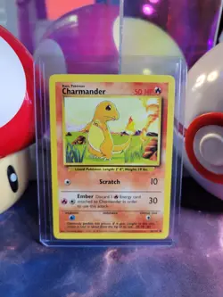 Charmander 46/102 Pokemon TCG Base Set Unlimited Regular Common LP - Image 1