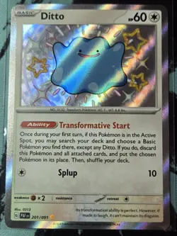 Pokemon TCG Ditto 201/091 Paldean Fates Shiny Ultra Rare Holo - Image 1