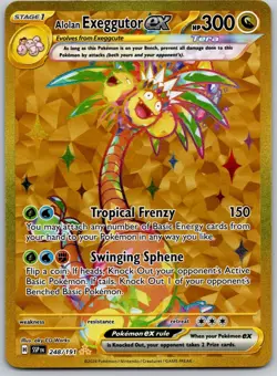 Alolan Exeggutor ex - 248/191 Surging Sparks Pokemon TCG Gold Secret rare NM - Image 1