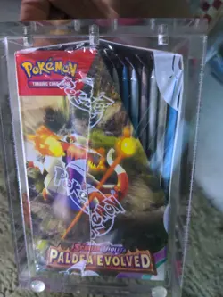 Pokemon TCG Scarlet Violet Paldea Evolved New Sealed With Acrylic Case - Image 3