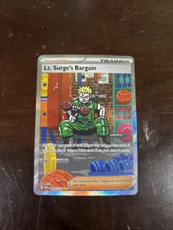 Lt. Surge's Bargain 185/132 Special Illustration Rare Pokemon Mega Evolution - Image 1