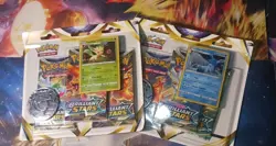 2x Pokemon Brilliant Stars 3 Pack Blister Both Leafeon & Glaceon Version Sealed. - Image 2