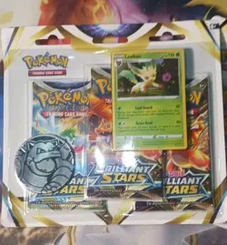 2x Pokemon Brilliant Stars 3 Pack Blister Both Leafeon & Glaceon Version Sealed. - Image 4