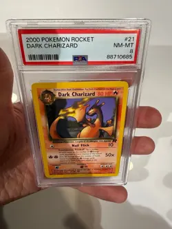 PSA 8 Pokemon Dark Charizard Non-Holo 21 Team Rocket - Image 1