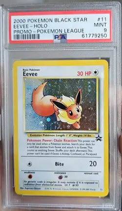 PSA 9 Eevee 2000 Pokemon Black Star Promo Eevee Holo #11 Mint WOTC - Image 3