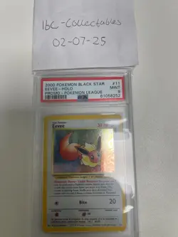 2000 Pokemon Black Star Promo Eevee Holo #11 PSA 9 Mint - Image 1