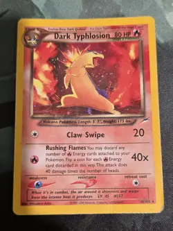 Pokemon Dark Typhlosion Neo Destiny Holo Rare - Image 1