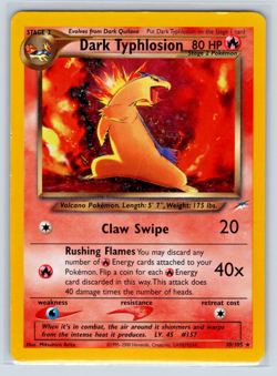 Dark Typhlosion #10/105 - Neo Destiny - Holo Rare - HP Heavily Played - Pokemon - Image 1