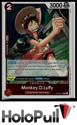 One Piece Wings of the Captain Monkey.D.Luffy #OP06-013 Rare - Image 1