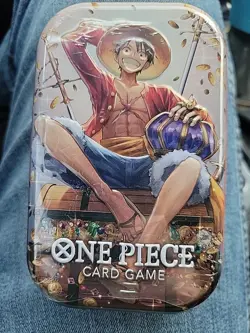 In Hand Monkey.D.Luffy Tin Pack Vol.2 New Sealed English One Piece TCG - Image 1