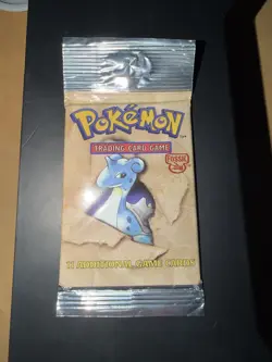 Wizards of the Coast Pokemon Fossil Booster Pack Lapras, Unweighed, Vintage 1999 - Image 1