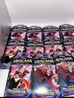 LOT OF 11 Disney Lorcana TCG Rise of the Floodborn Sleeved Booster Pks NEW - Image 2
