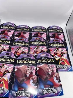 LOT OF 11 Disney Lorcana TCG Rise of the Floodborn Sleeved Booster Pks NEW - Image 3