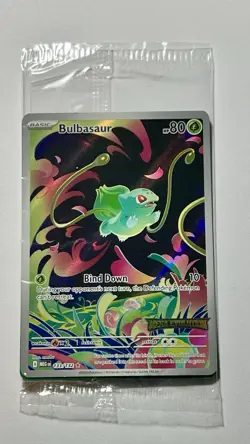 Pokemon TCG Bulbasaur 133/132 IR Mega Evolutions Stamped Promo Sealed - Image 1