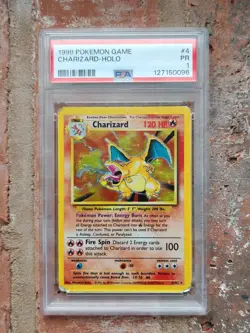 PSA 1 Charizard 4/102 Base Set 1999 Holo Rare WOTC Pokemon Card TCG - Image 1