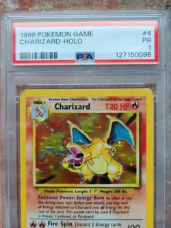 PSA 1 Charizard 4/102 Base Set 1999 Holo Rare WOTC Pokemon Card TCG - Image 3