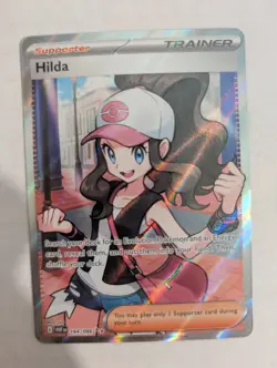 Hilda 164/086 Full Art Ultra Rare SV: White Flare Pokemon TCG Trainer Card - Image 1