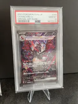 PSA 10 Charizard ex SAR 349/190 Shiny Treasure ex SV4a Japanese Pokemon Card GEM - Image 2