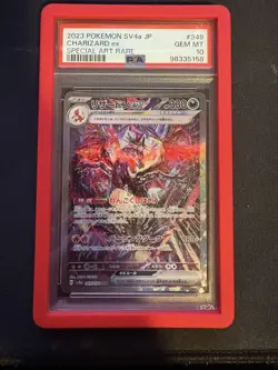 PSA 10 Charizard SAR 349/190 SV4a Shiny Treasure Pokemon Card Japanese 2023 MINT - Image 1