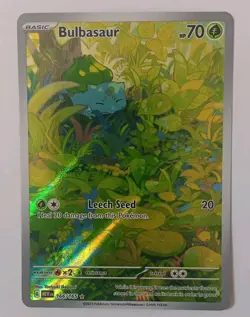 💎🌳Bulbasaur 166/165 Scarlet And Violet 151 IR Full Art Holo✨MINTY GRADEWORTHY - Image 2