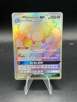 Pokemon TCG Whimsicott GX Secret Rare Card 226/214 Unbroken Bonds LP BD3 - Image 1