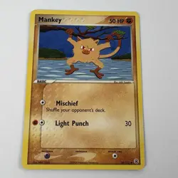 Pokemon TCG Card EX 2004 Fire Red & Leaf Green Mankey 38/112 Non Holo - Image 1