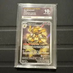 Ace10 Pokemon Mega Evolution MEP 009 Alakazam Promo Card Pokemon Center Stamped - Image 1