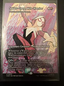 Spider-Gwen Web Warrior M 24 MTG Spiderman BORDERLESS 0024 NON-FOIL - Image 1