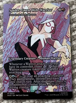 Spider-Gwen Web Warrior M 24 MTG Spiderman BORDERLESS 0024 Non-Foil - Image 1