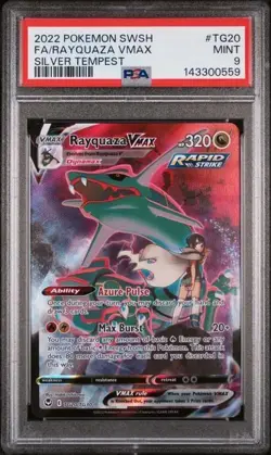 Rayquaza VMAX PSA 9 TG20/TG30 Trainer Gallery Silver Tempest Pokemon Card FA - Image 1