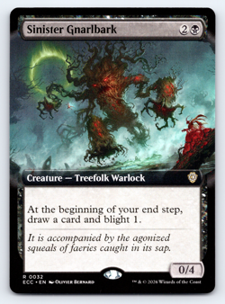 Sinister Gnarlbark Extended Art - Lorwyn Eclipsed MTG - Image 1