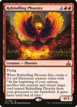 Rekindling Phoenix [Rivals of Ixalan] Foil Near Mint - Image 1