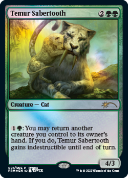 Temur Sabertooth [Year of the Tiger 2022] Lightly Played Foil - Image 1