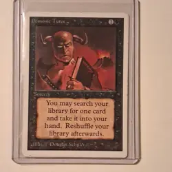 Magic: The Gathering Demonic Tutor Sorcery Regular Black Douglas Shuler - Image 1