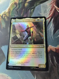 FOIL Peter Parker / Amazing Spider-Man SPM 0010 Mythic MTG Marvel's Spider-Man - Image 3
