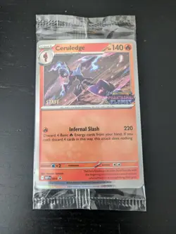 Pokemon TCG - Phantasmal Flames STAFF Prerelease Promos (Set of 4 - Sealed) - Image 1