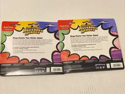 Set Of 2 Ascended Heroes Tech Sticker Collection Pokemon TCG 2026 Factory Sealed - Image 2