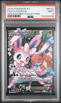 2016 POKEMON XY GENERATIONS RADIANT COLL #RC32 FULL ART/SYLVEON EX PSA 9 - Image 1