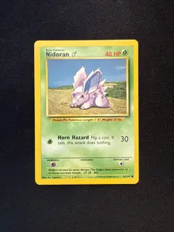 Nidoran M 055/102 - Base Set - Regular - Unlimited - WOTC - Pokemon TCG - LP - Image 1