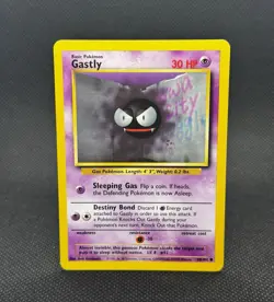 Pokemon TCG Gastly Base Set 50/102 Regular Unlimited Common - Near Mint - Image 1