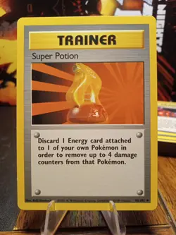 1999 Pokemon Base Set Super Potion #90 Extremely LP - Image 1