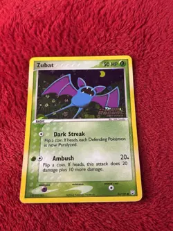2004 Pokemon EX Team Rocket Returns Zubat Reverse Holo #82/109 Lp+ - Image 5