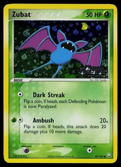 Pokemon Card - Zubat Team Rocket Returns 82/109 Reverse Holo Stamped - Image 1