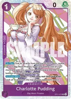One Piece CCG - Charlotte Pudding OP11-070 SR A Fist Of Divine Speed English - Image 1