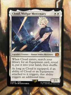 Cloud, Midgar Mercenary 0010 (Regular) MTG Final Fantasy English - Pack Fresh NM - Image 1